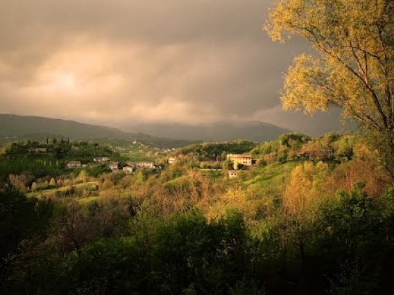 Sunrise over the Colli Asolani...