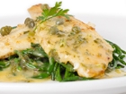 Lemon sole with samphire and caper butter sauce