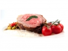 Spinach-stuffed lamb with lentil and broad bean dhal